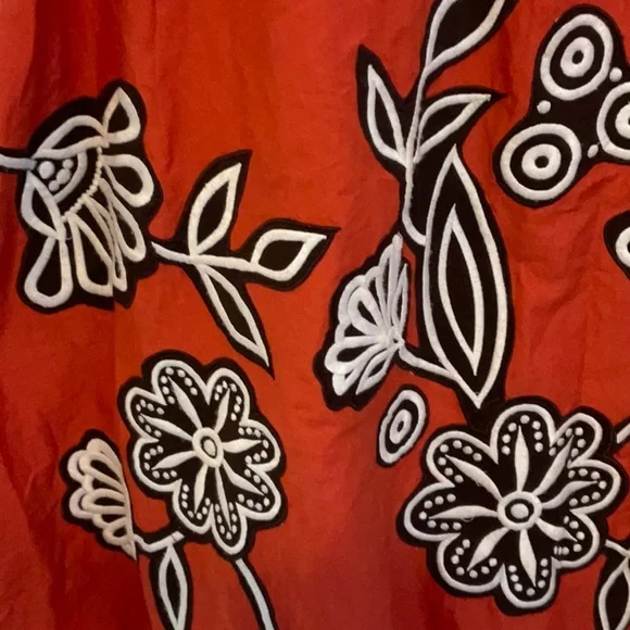 Anthropologie Lithe Sleeveless Embroidered Dress Silk Cotton Size 12 - Picture 2 of 9